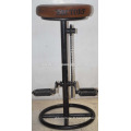 Tabouret de bar reconstitué industriel Siège en cuir Pièces de vélo